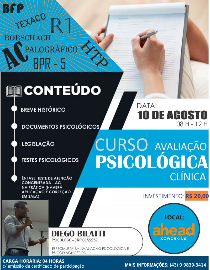 Workshop - avaliação psicológica clínica